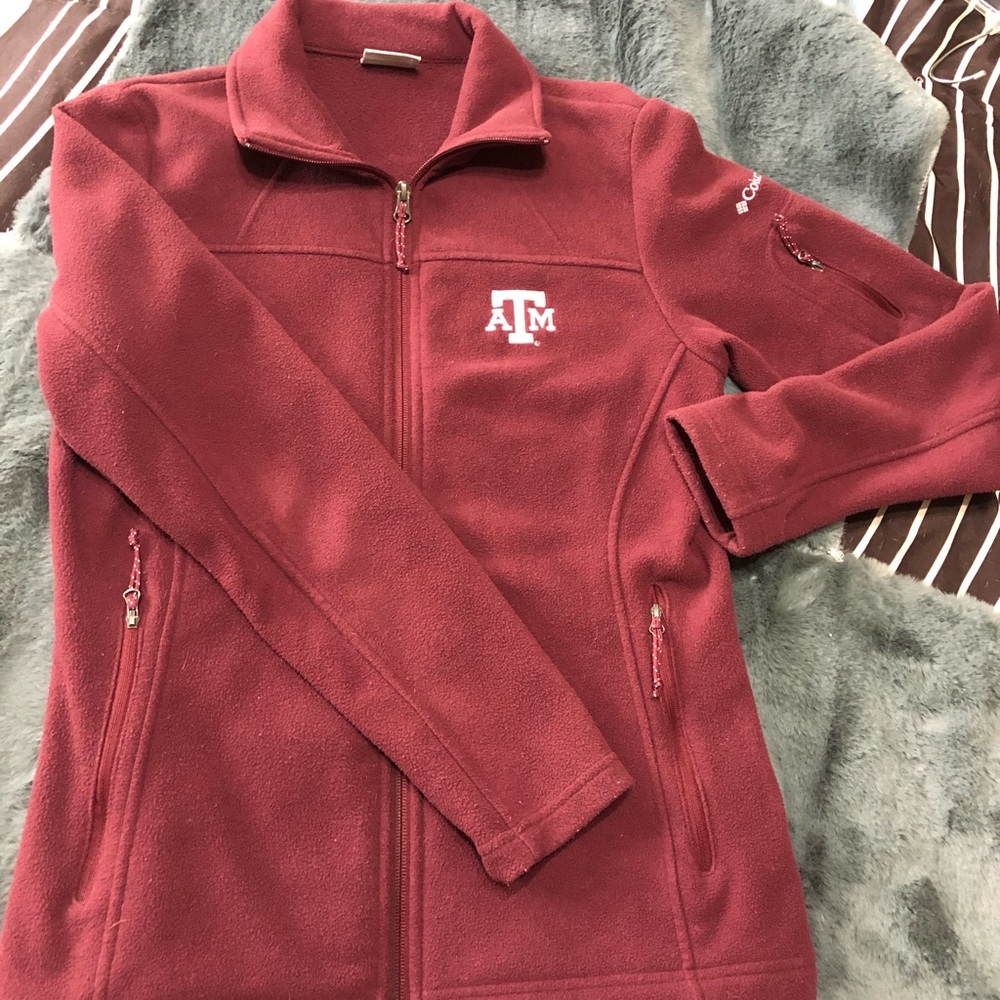 Columbia A&M maroon fleece jacket, Size small